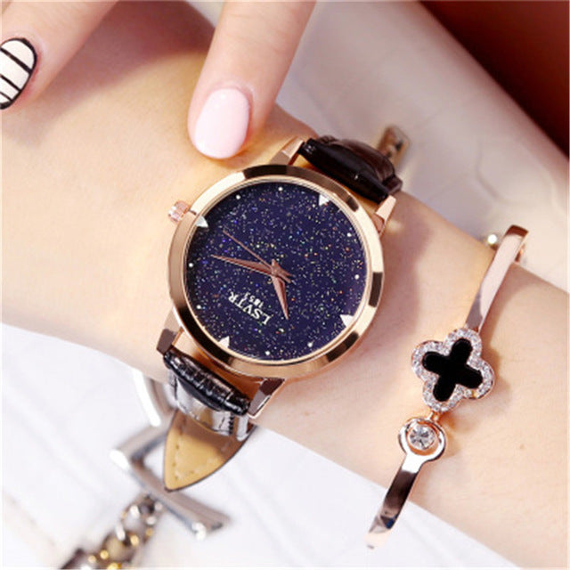 Top Luxury Brand Relogio Feminino Starry Star Women Watches