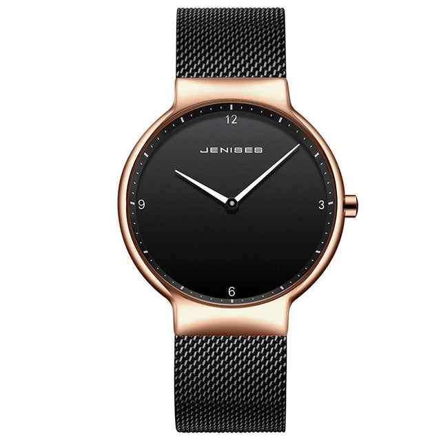 Couple Watch Man and woman Luxury Brand Thin Full Mesh Simple Elegant Waterproof