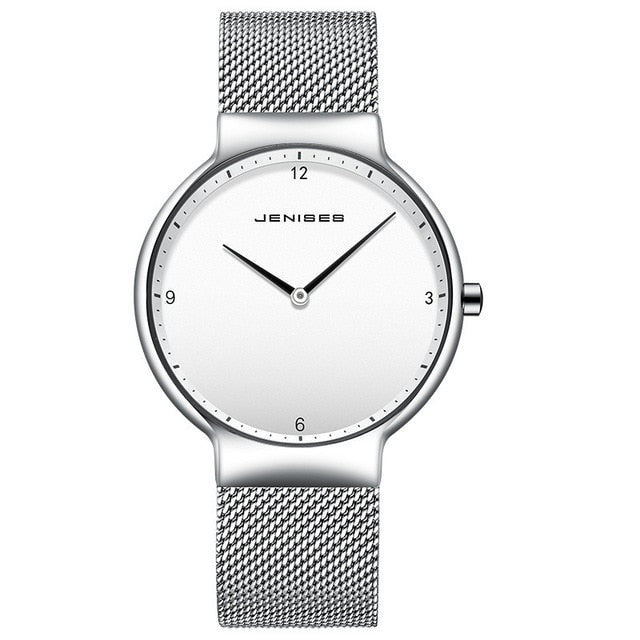Couple Watch Man and woman Luxury Brand Thin Full Mesh Simple Elegant Waterproof