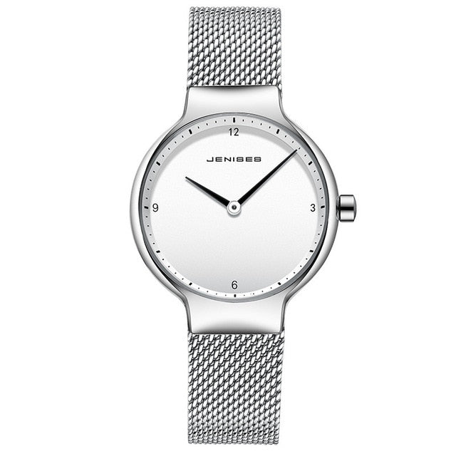Couple Watch Man and woman Luxury Brand Thin Full Mesh Simple Elegant Waterproof