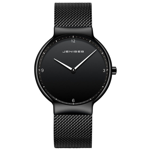 Couple Watch Man and woman Luxury Brand Thin Full Mesh Simple Elegant Waterproof