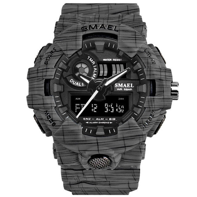 New Camouflage Military Watch SMAEL Watch Men Sports Watch LED