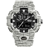 New Camouflage Military Watch SMAEL Watch Men Sports Watch LED