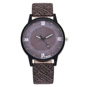 Ladies Watch  Unique Design  Retro Style Leather Analog Quartz Clock