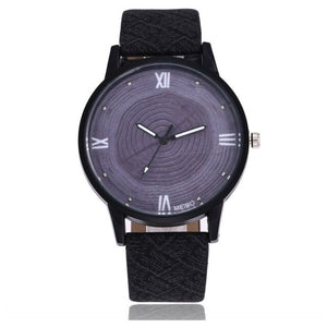 Ladies Watch  Unique Design  Retro Style Leather Analog Quartz Clock