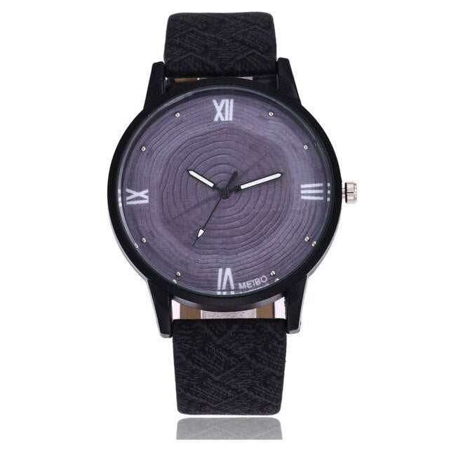 Ladies Watch  Unique Design  Retro Style Leather Analog Quartz Clock