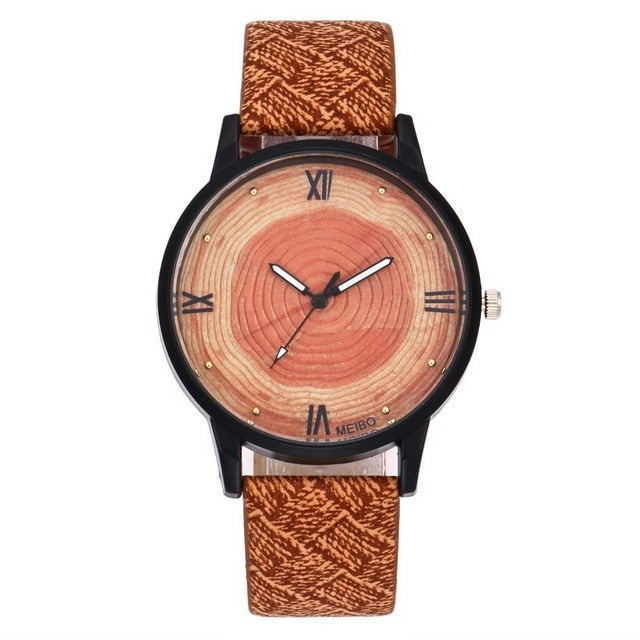 Ladies Watch  Unique Design  Retro Style Leather Analog Quartz Clock
