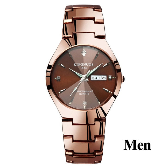 Lovers Watches Luxury Quartz Wrist Watch Hodinky Dual Calender