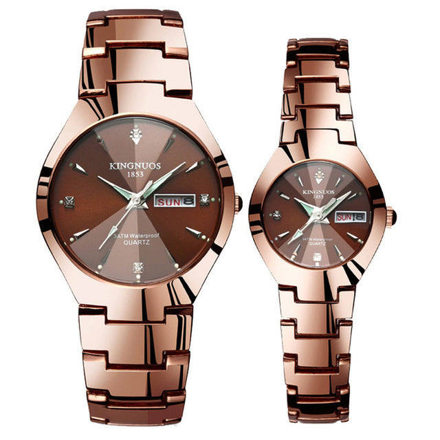 Lovers Watches Luxury Quartz Wrist Watch Hodinky Dual Calender