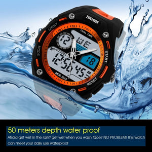 SKMEI Brand Men's Quartz Watch  LED Military Digital