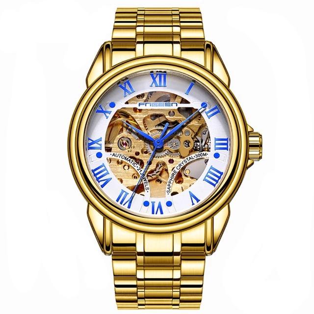 Luxury Top Brand Unisex Watches Automatic Mechanical Hollow Skeleton