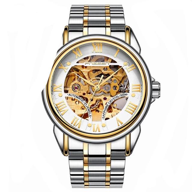 Luxury Top Brand Unisex Watches Automatic Mechanical Hollow Skeleton