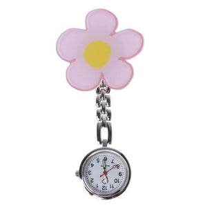 Flower Medical Hospital Pocket Watches Hang Clip Portable