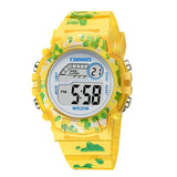 Navy Blue Camouflage Kids Watches LED Colorful Flash Digital Waterproof