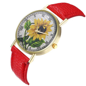 Retro style design sunflower pattern Watch New Trend