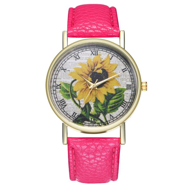 Retro style design sunflower pattern Watch New Trend