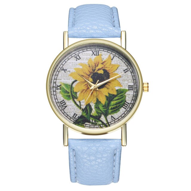 Retro style design sunflower pattern Watch New Trend