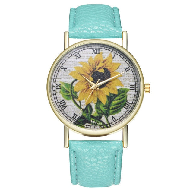 Retro style design sunflower pattern Watch New Trend