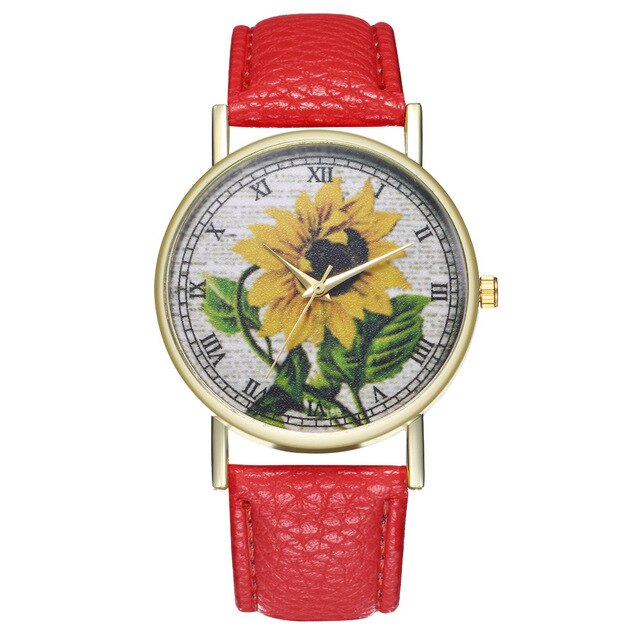 Retro style design sunflower pattern Watch New Trend