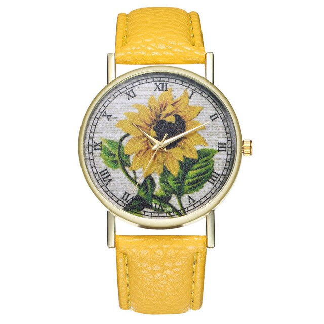 Retro style design sunflower pattern Watch New Trend