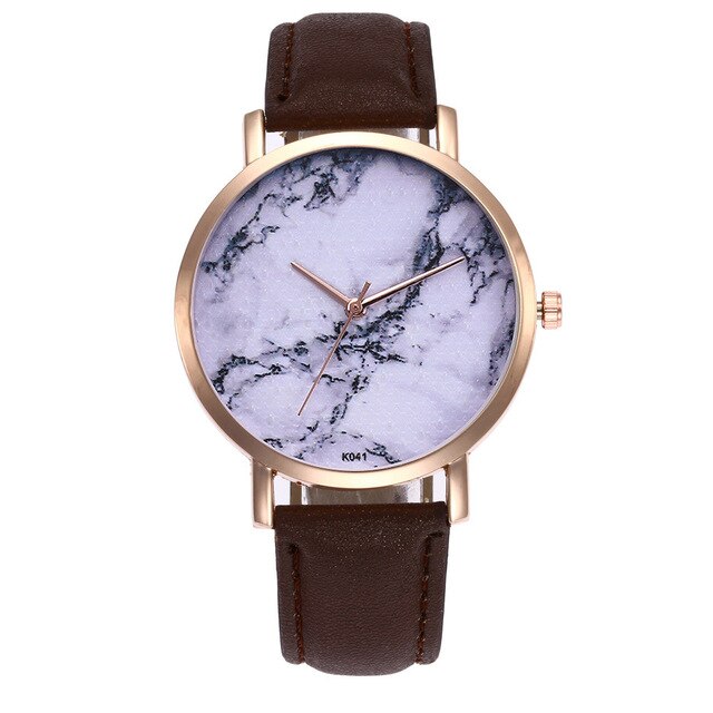 Relogio Feminino Retro Colored Marble Style