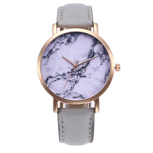 Relogio Feminino Retro Colored Marble Style