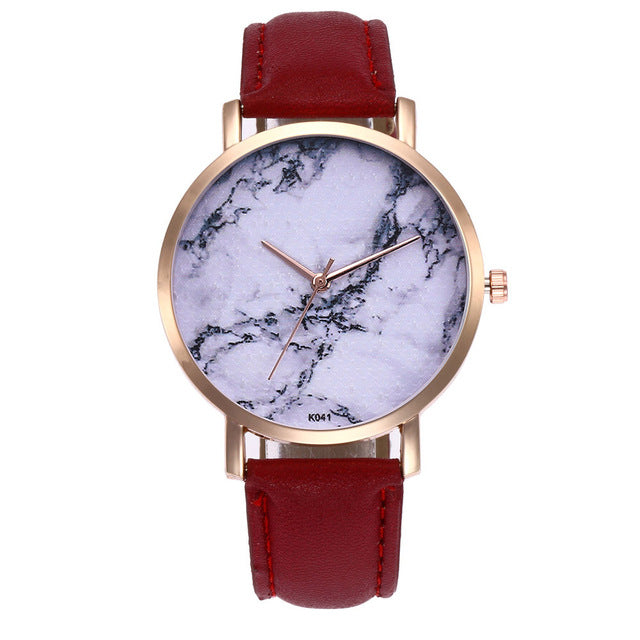 Relogio Feminino Retro Colored Marble Style