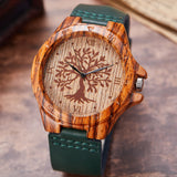 Creative Life Tree Imitation Wood Watch