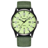 LVPAI Men Round Dial Nylon Strap Band Military