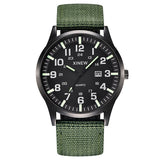 LVPAI Men Round Dial Nylon Strap Band Military