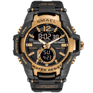 SMAEL Sport Watch Men Fashion Casual Alarm Clock 50M