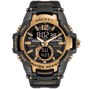 SMAEL Sport Watch Men Fashion Casual Alarm Clock 50M