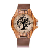Creative Life Tree Imitation Wood Watch