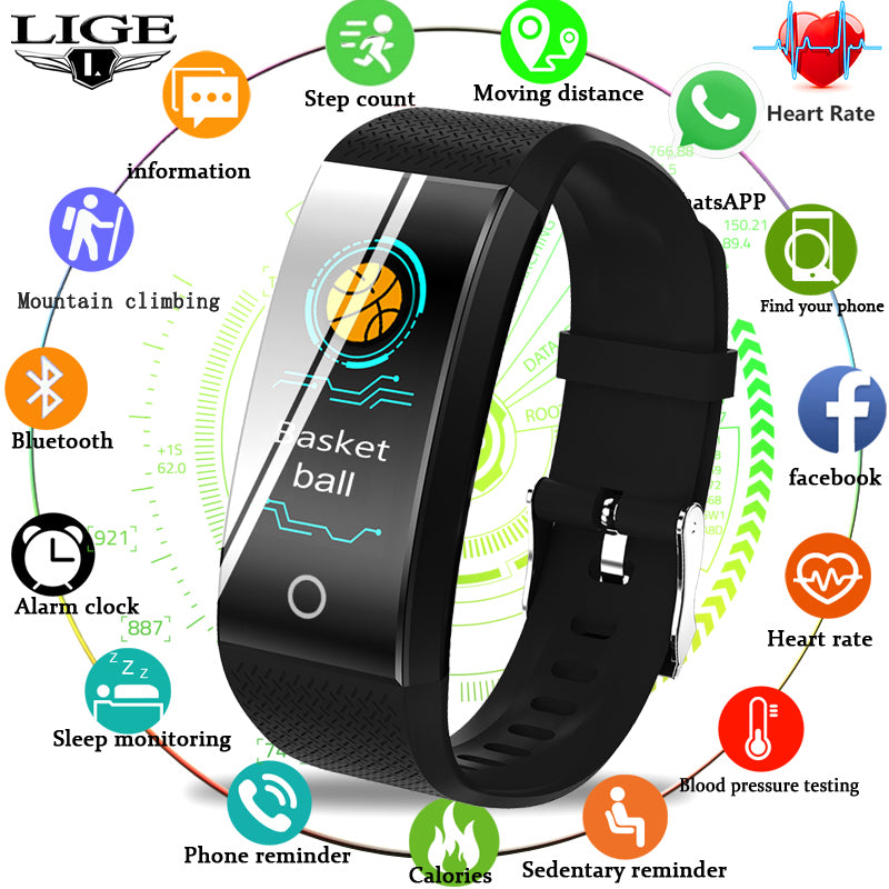 LIGE Smart Bracelet IP68 Waterproof sport Watch