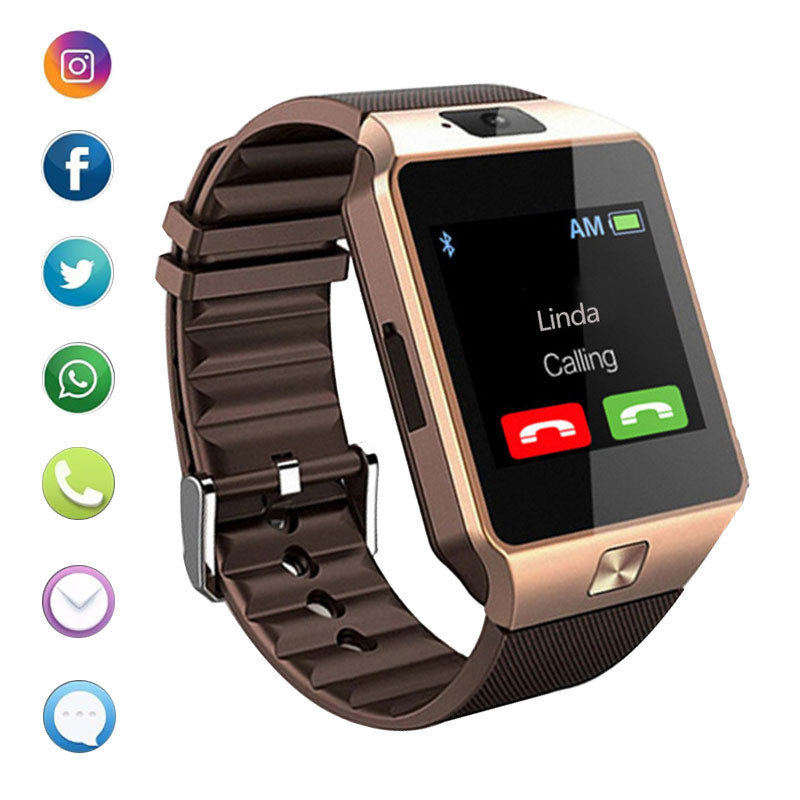 Bluetooth Smart Watch DZ09 Phone With Camera Sim TF Card