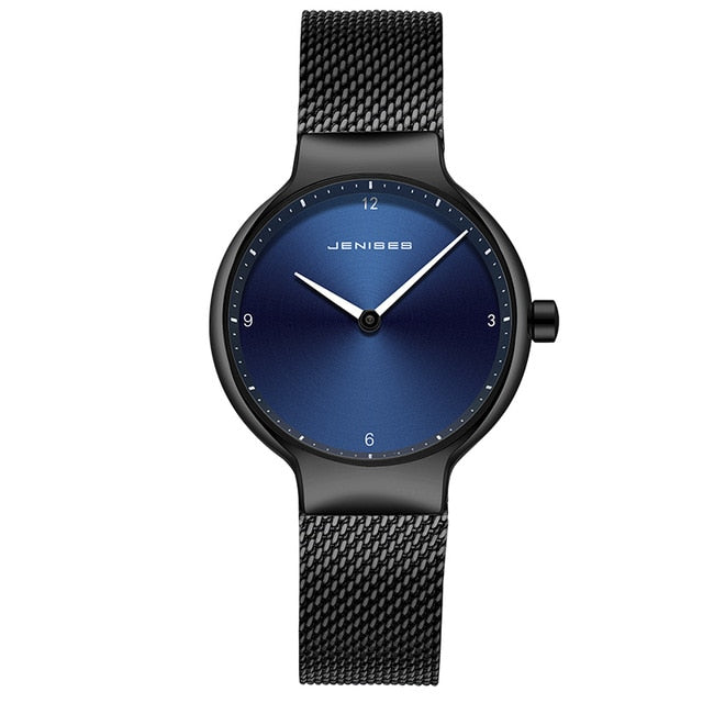 Top JENISES Brand Quartz Watch Ladies Wristwatches Couples Clock
