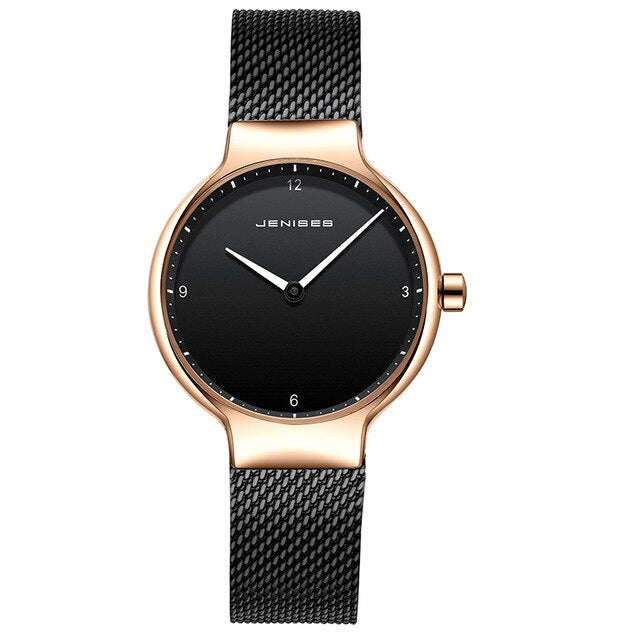 Top JENISES Brand Quartz Watch Ladies Wristwatches Couples Clock