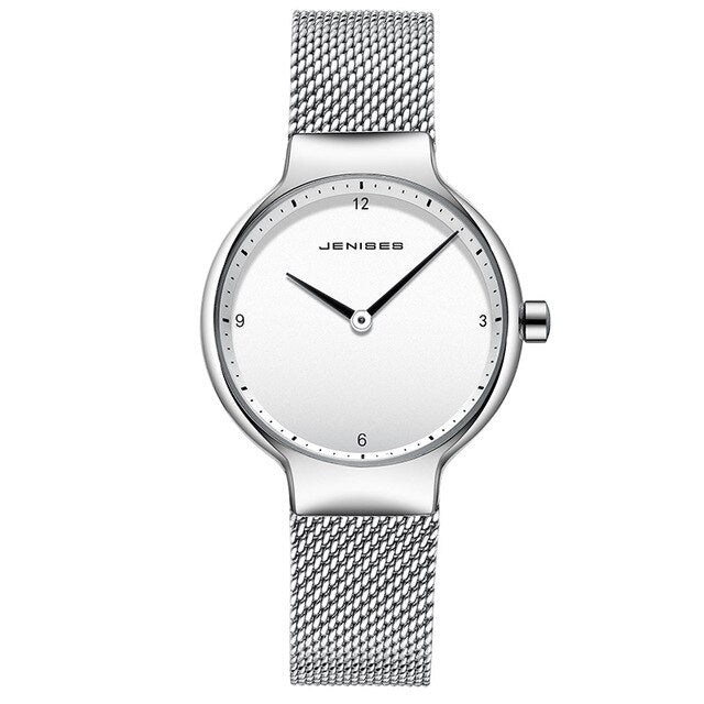 Top JENISES Brand Quartz Watch Ladies Wristwatches Couples Clock