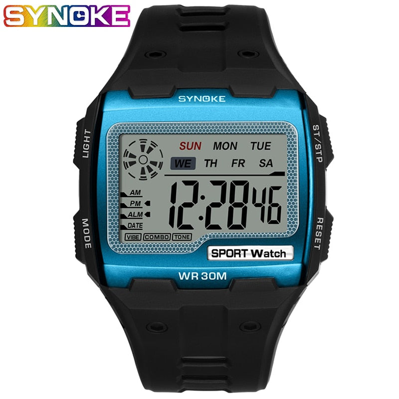 SYNOKE Gold  Big Screen Mens 39 S Watches Cool Electronic