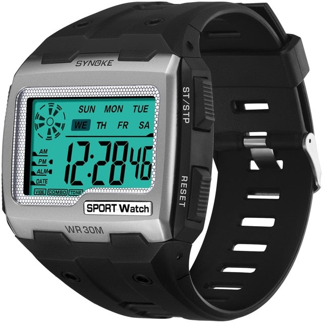 SYNOKE Gold  Big Screen Mens 39 S Watches Cool Electronic