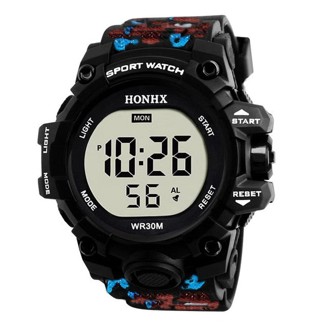 Men Sports Watches 50M Waterproof Back Light LED Digital