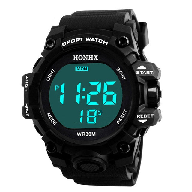 Men Sports Watches 50M Waterproof Back Light LED Digital