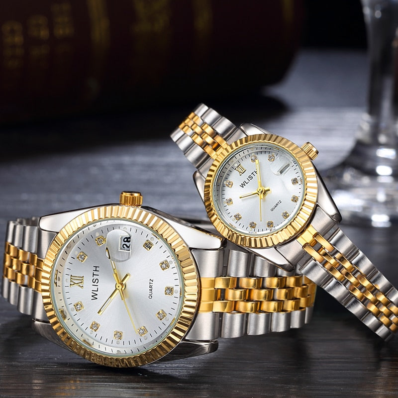 Luxury brand couple watches fashion ladies waterproof