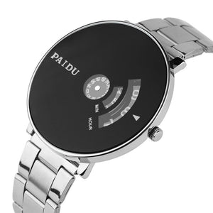 PAIDU Fashion Quartz Watch Mens Mesh Stainless Steel Male Watches Creative Clock