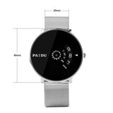 PAIDU Fashion Quartz Watch Mens Mesh Stainless Steel Male Watches Creative Clock