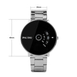 PAIDU Fashion Quartz Watch Mens Mesh Stainless Steel Male Watches Creative Clock
