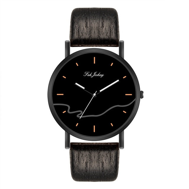 WJ-8733 Fashion Couple Watch Casual Leather Strap Wristwatch For couple