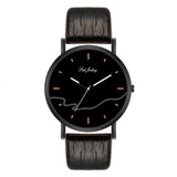 WJ-8733 Fashion Couple Watch Casual Leather Strap Wristwatch For couple
