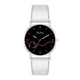 WJ-8733 Fashion Couple Watch Casual Leather Strap Wristwatch For couple