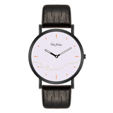 WJ-8733 Fashion Couple Watch Casual Leather Strap Wristwatch For couple